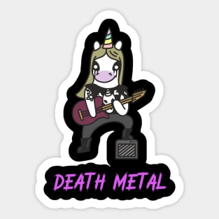 Death Metal - Unicorn Series Sticker